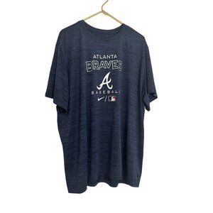 Atlanta Braves Shirt Mens 4XL Blue Short Sleeve MLB Baseball Nike Dri Fit

NWOTs